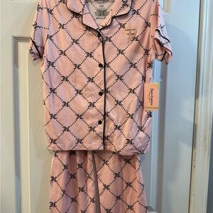 Juicy Couture Girls’ Pink and Black Pajama Set NWT 6/6X